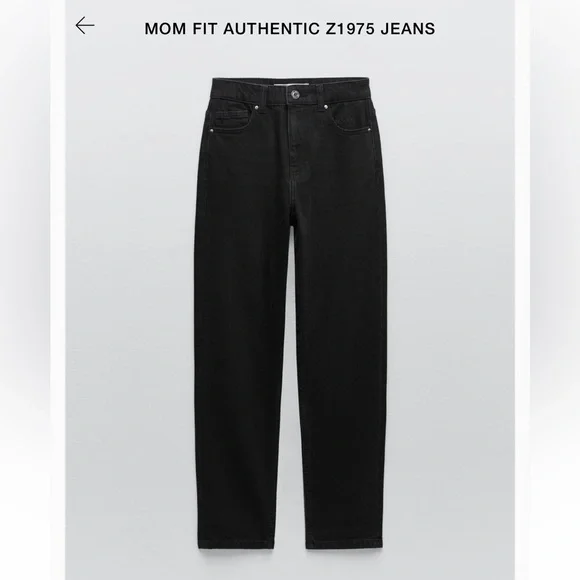 Z1975 Mom Zara Mom Jeans Black Zara Jeans Zara Trf Mom Fit